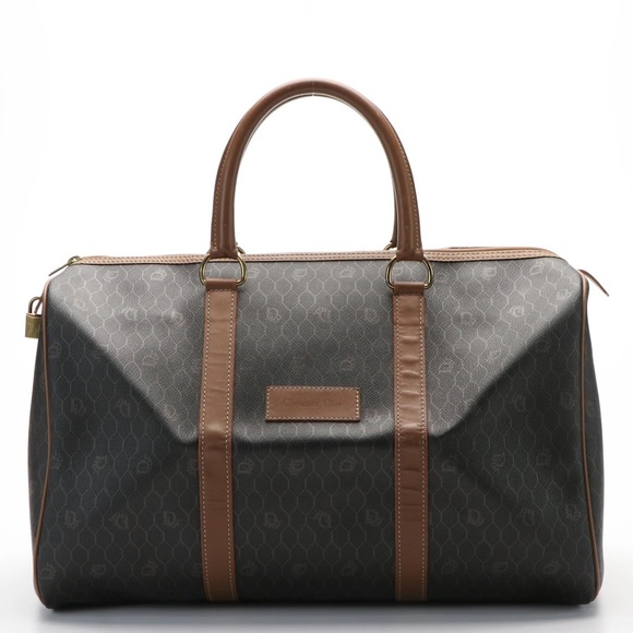 Christian Dior Monogram Honeycomb Canvas Boston Bag - Picture 1 of 10